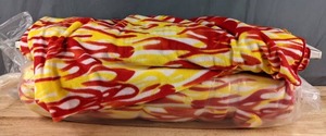 lot 538 image: Two Bolts of Red and Yellow Flame Fleece Fabric - Z