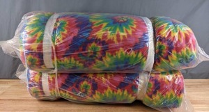 lot 542 image: Two Bolts of Rainbow Tie-Dye Fleece Fabric - Z