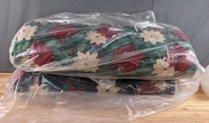 lot 541 image: Two Bolts of Holiday Poinsettia Fleece Fabric - Z