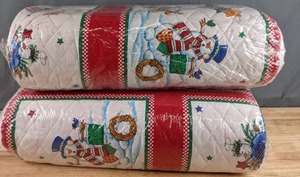 lot 546 image: Two Bolts of Christmas Pre-Quilted Fabric - Z