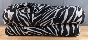 lot 176 image: Two Bolts of Zebra Print Fleece Fabric - Z