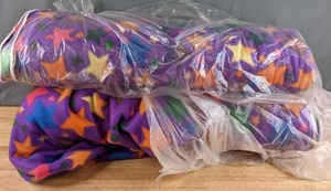 lot 177 image: Two Bolts of Stars w Purple Fleece Fabric - Z