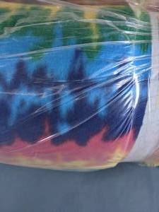 lot 527 image: XL Bolt of Fleece Fabric - Rainbow Tie-dye Print