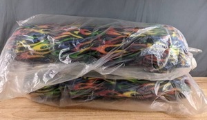 lot 534 image: Two Bolts of Multicolored Flame Fleece Fabric - Z