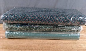 lot 474 image: Collection of 3 Green Patterned Bolts of Fabric - Z