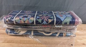 lot 486 image: Lot of 3 Navy Blue Quilt Patterned Fabric Bolts - Z