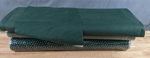 lot 445 image: Two Bolts of Green Microdot Fabric & 1 Bolt of Green Fabric with Slightly Larger Dots - Z