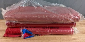 lot 436 image: Three Bolts of Red Microdotted Fabric - Z