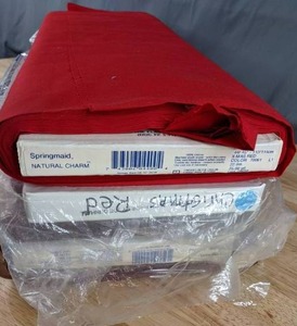 lot 437 image: Three Bolts of Solid Red Fabric - Z