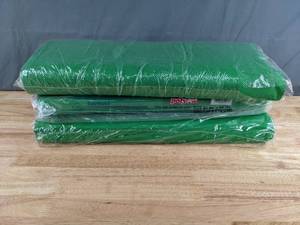 lot 452 image: Assorted Bolts of Bright Green with White Polka Dot Fabric - Z