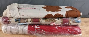 lot 175 image: Collection of Christmas Themed Bolts of Fabric Cut-Outs, Gingerbread Man, & Merry Christmas - Z