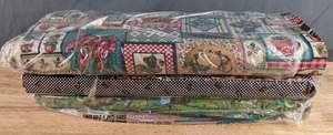 lot 171 image: Collection of Strawberry Jam, Sunflowers, & Golf Themed Bolts of Fabric - Z