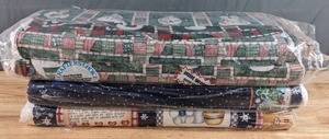 lot 151 image: Collection of 3 Christmas & Snowman Themed Bolts of Fabric - Z