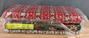 lot 155 image: Collection of Poinsettias, Roses, & Holly Themed Bolts of Fabric - Z