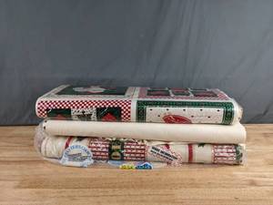 lot 252 image: Collection of Christmas Themed Bolts of Fabric - Z
