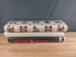 lot 243 image: Collection of Christmas Themed Bolts of Fabric - Z