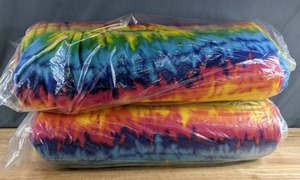 lot 295 image: Two Bolts of Tie Dye Fleece Fabric - Z