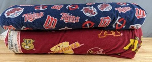 lot 280 image: Two Bolts of Fleece Fabric (MLB Minnesota Twins & University of Minnesota) - Z