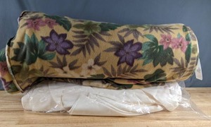 lot 281 image: Two Bolts of Fleece Fabric (Floral and Solid Cream) - Z