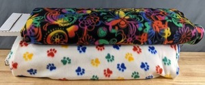 lot 282 image: Two Bolts of Fleece Fabric (Multicolored Butterflies & Puppy Paws) - Z