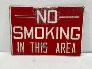 Metal No Smoking Sign