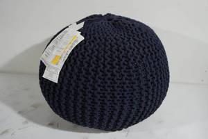 lot 74 image: NEW Nahunta Modern Knitted Cotton Round Pouf Foot Rest