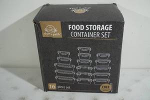 lot 118 image: NEW Chefs Path Food Storage Container Set - 16 Piece