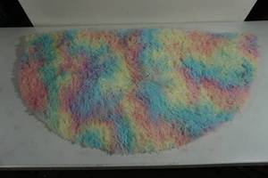 lot 117 image: NEW Round Cushy Rug - Multi-Color