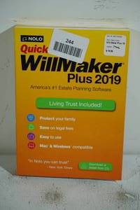 lot 244 image: NEW Nolo Quicken Willmaker Plus 2019 Software