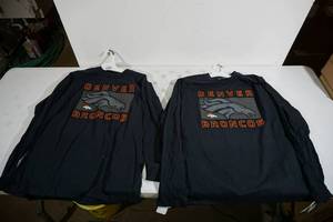 lot 213 image: NEW Denver Broncos Long Sleeve Shirts - XL