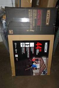 lot 225 image: NEW Lifetime 44 Impact Backboard Portable Basketball System