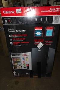 lot 221 image: NEW Galanz Single Door Compact Refrigerator
