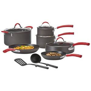 lot 132 image: NEW 12 Piece Hard Anodized Cookware Set