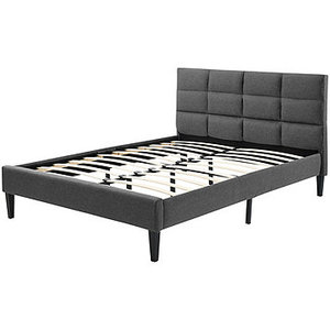 lot 229 image: Serta Zoey Dark Grey Platform Bed Frame - Queen