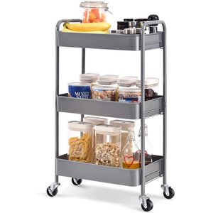 lot 119 image: NEW King Rack 3 Tier Rolling Cart