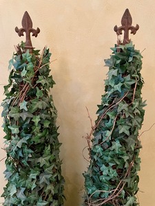 lot 58 image: Pair of Tall Topiaries