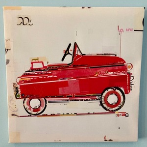 lot 70 image: Car and Airplane Themed Art Squares