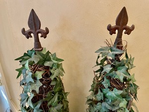 lot 49 image: Pair of Faux Topiaries
