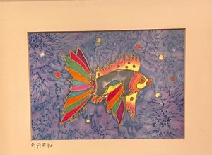 lot 34 image: Bright and Colorful Fish Themed Art by FiFi