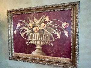 lot 12 image: Beautiful Framed Floral Painting