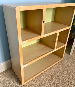 lot 85 image: Wonderful Wooden Abstract Storage Shelf