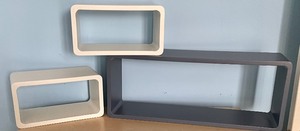 lot 84 image: Six Abstract Wall Shelves