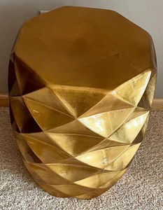 lot 115 image: Golden Colored Accent Table