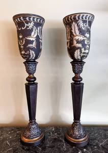 lot 134 image: Pair of Tall Ornate Table Lamps