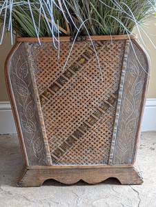 lot 137 image: Woven Storage Box with Faux Foliage