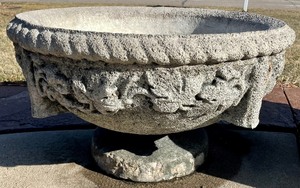 lot 208 image: Pair of Cement Planters