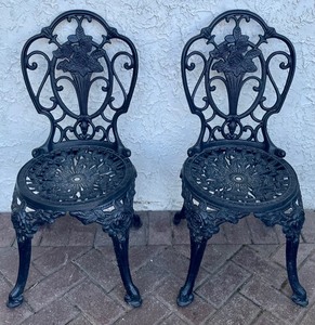 lot 212 image: Wrought Iron Table and Chairs