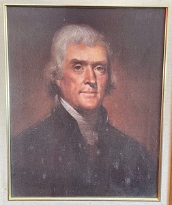 lot 234 image: Framed Print of Thomas Jefferson