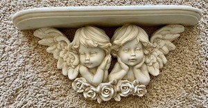 lot 225 image: Cherub Shelf and Decor
