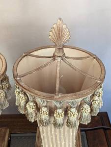 lot 171 image: Pair of Elegant Fabric Table Lamps